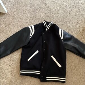 Black and White Varsity Jacket